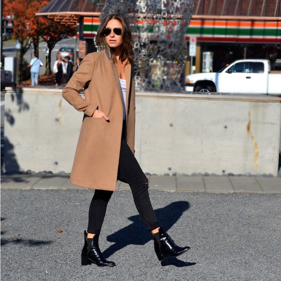 long camel coat zara